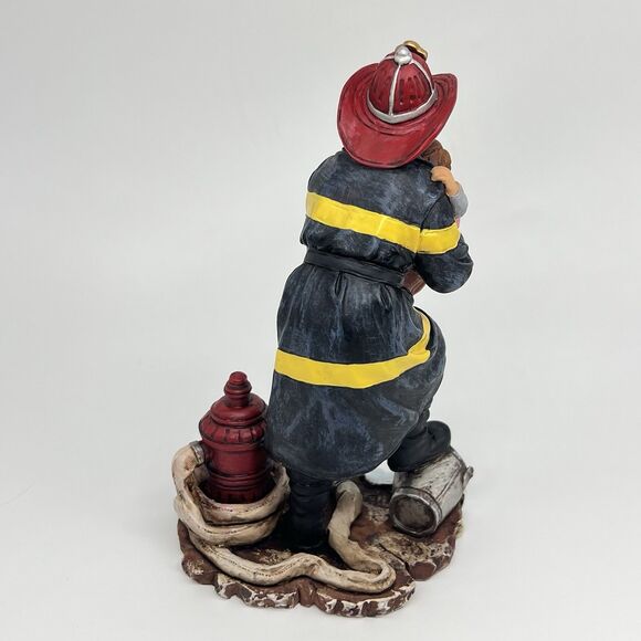 VTG Red Hats of Courage "HERO" Fireman Figurine Carrying Child 1999 Vanmark VGC - Picture 3 of 11